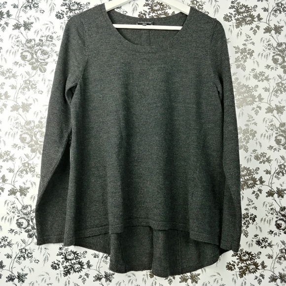 Eileen Fisher Sweaters - Eileen Fisher hi-lo a-line merino wool sweater szM